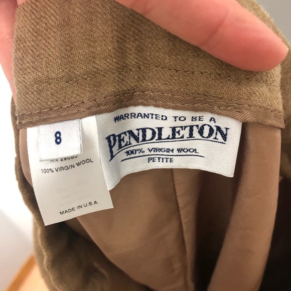 Pendleton 100% virgin wool womens brown slacks - Picture 3 of 3